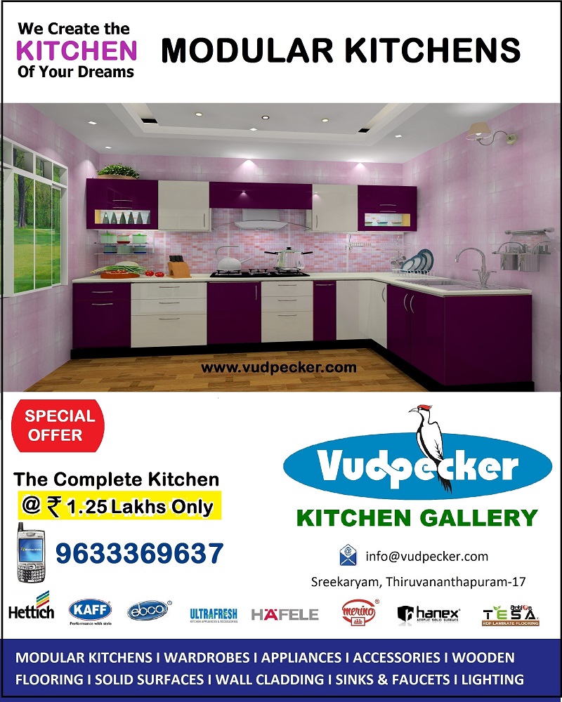 Special Offer ! Complete Kitchen @ 1.25 Lakhs Only. Includes Kaff Chimney and Hob